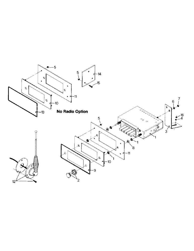 Схема запчастей Case IH STEIGER - (01-17) - RADIO & MOUNTING, MOTOROLA AM-FM MULTIPLEX RADIO (10) - CAB