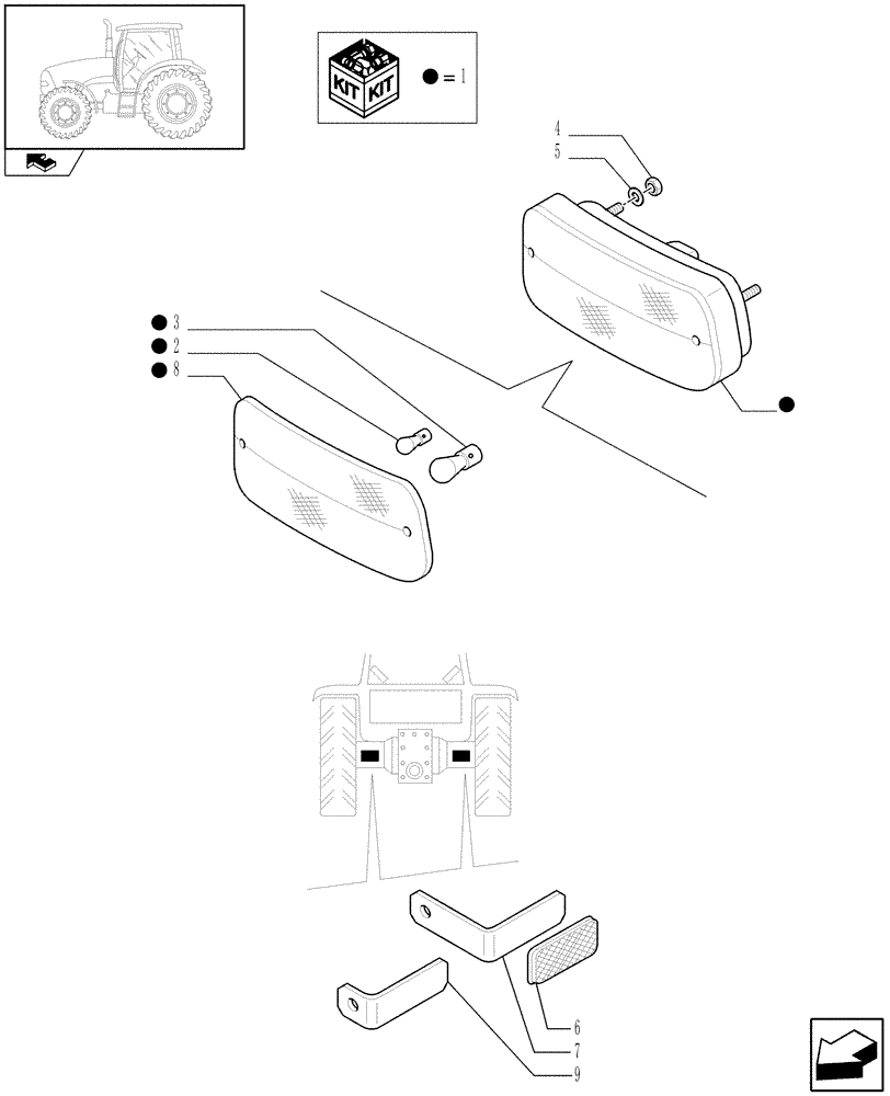 Схема запчастей Case IH PUMA 195 - (1.75.6[03]) - REAR COMBINATION LAMPS (06) - ELECTRICAL SYSTEMS