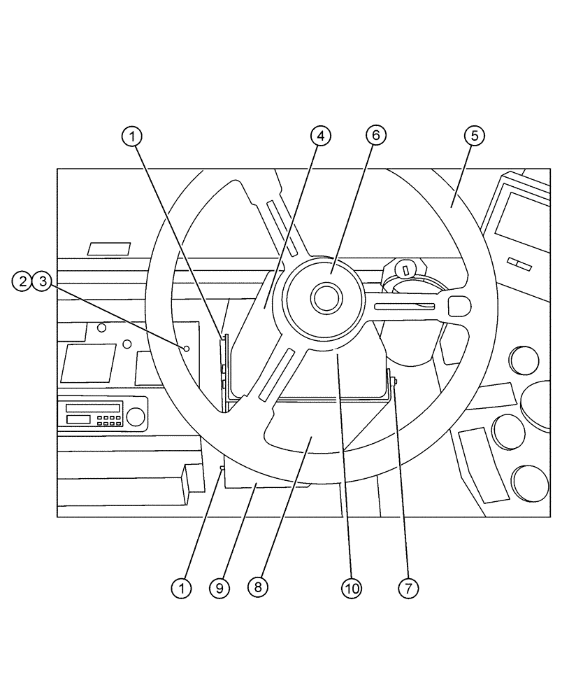 Схема запчастей Case IH SPX2130 - (01-004) - CAB STEERING Cab Interior