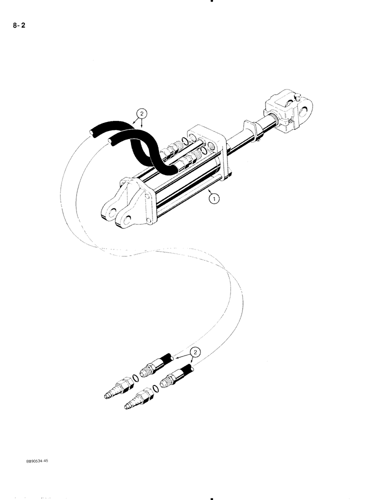 Схема запчастей Case IH 370 - (8-02) - TRANSPORT LIFT HYDRAULIC CIRCUIT WITH 1/2 INCH ID HOSES (08) - HYDRAULICS