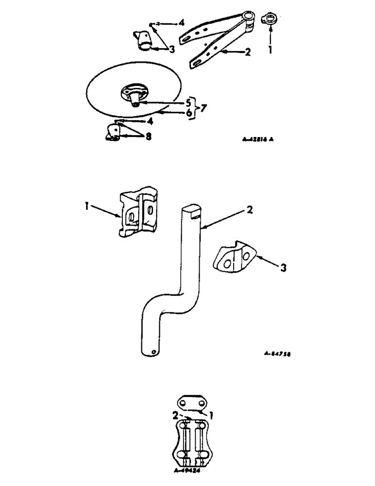 Схема запчастей Case IH 535 - (AH-05[B]) - OUTER COLTER CLAMP UNIT WITH AUXILIARY CAP 