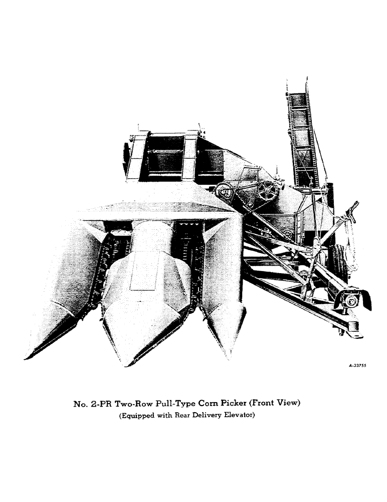 Схема запчастей Case IH 2-PR - (003) - NO. 2-PR CORN PICKER, FRONT VIEW (00) - GENERAL & PICTORIAL INDEX