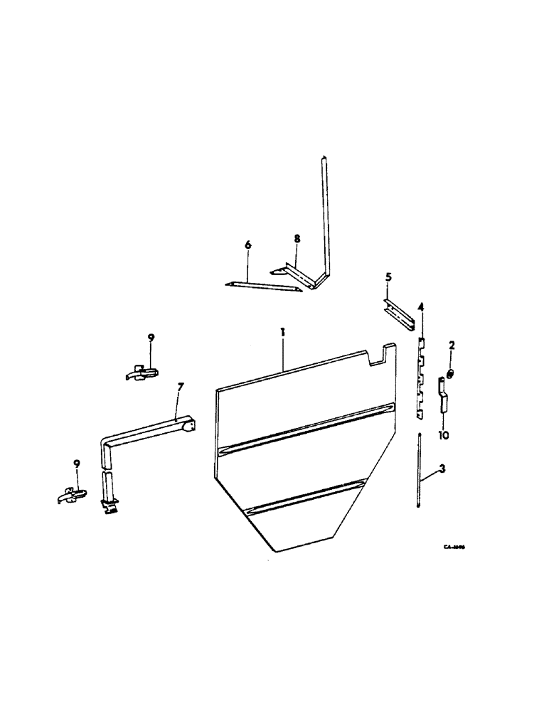 Схема запчастей Case IH 615 - (20-19) - SEPARATOR, SEPARATOR SHIELD LEFT Separation