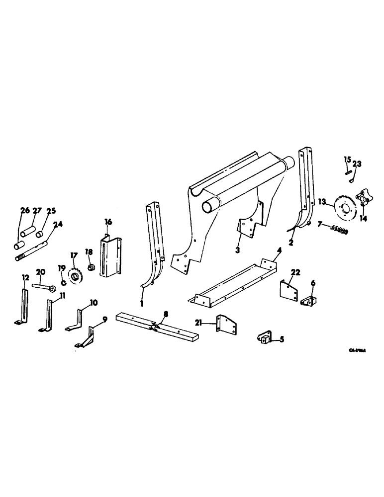 Схема запчастей Case IH 762 - (Q-30) - FEEDER ADAPTER AND DRIVE PARTS (58) - ATTACHMENTS/HEADERS