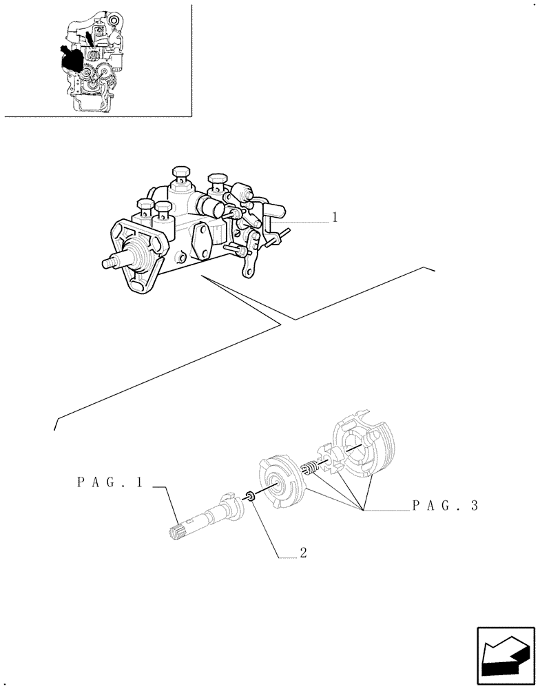 Схема запчастей Case IH JX75 - (0.14.0/ A[06]) - INJECTION PUMP (01) - ENGINE