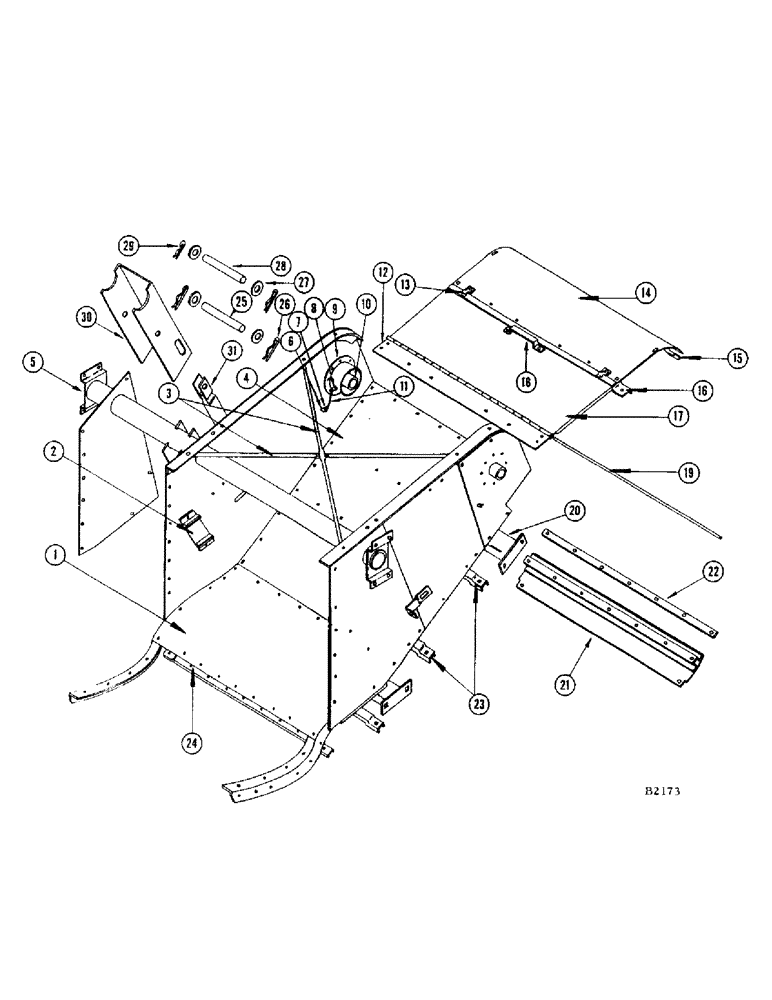 Схема запчастей Case IH 400 - (030) - FEEDER SPOUT (58) - ATTACHMENTS/HEADERS