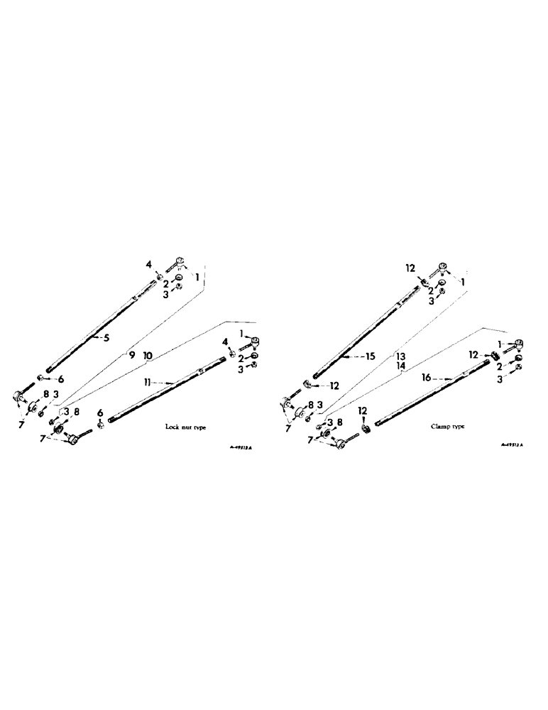 Схема запчастей Case IH 340 - (150) - STEERING MECHANISM, STEERING DRAG LINKS, O & S BEARING & MFG. CO., INTL 330, 340, & 340 DIESEL Steering Mechanism