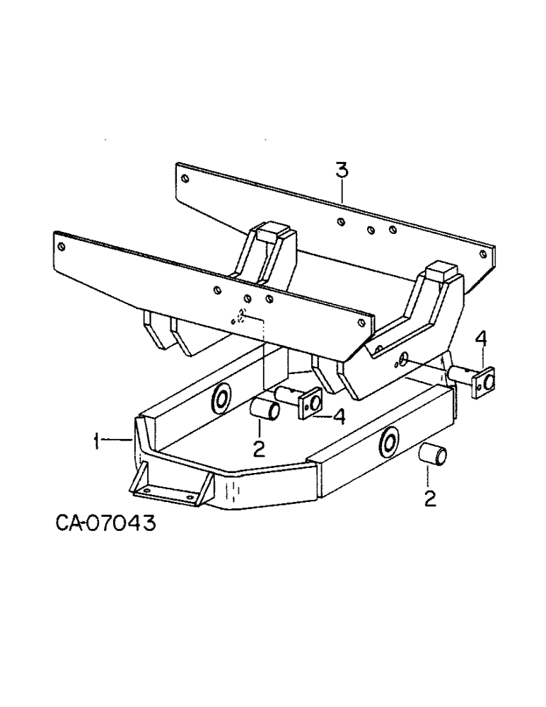 Схема запчастей Case IH 986 - (07-54) - DRIVE TRAIN, SADDLE ASSEMBLY, TRACTORS WITH ALL WHEEL DRIVE, ELWOOD FRONT AXLE (04) - Drive Train