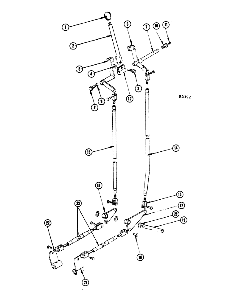 Схема запчастей Case IH 660 - (284) - GEAR SHIFT LINKAGE 