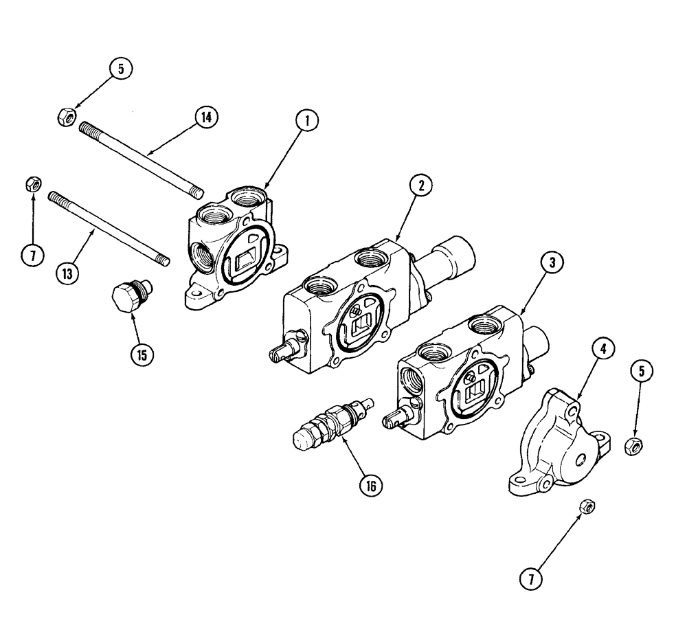 Схема запчастей Case IH 2255 - (8-32) - 1343404C1 HYDRAULIC CONTROL VALVE (08) - HYDRAULICS