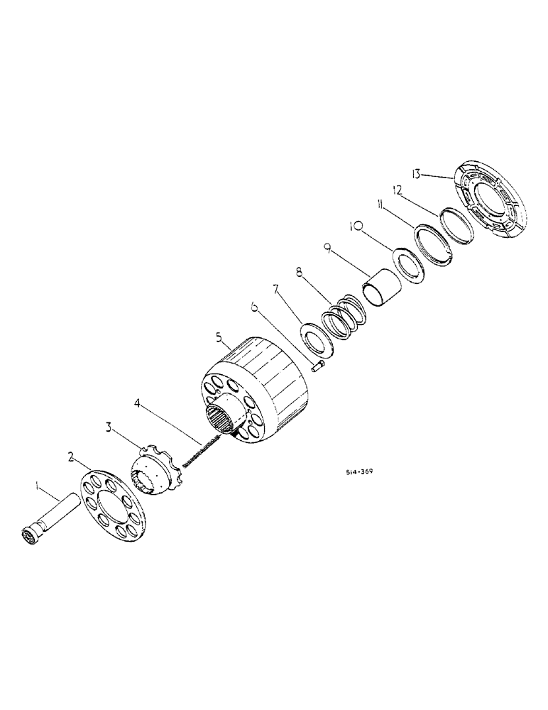 Схема запчастей Case IH 685 - (07-029) - MOTOR CYLINDER BLOCK (04) - Drive Train