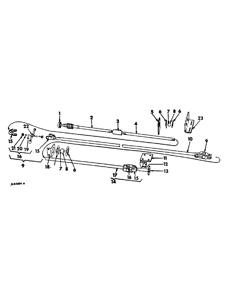 Схема запчастей Case IH 414 - (182) - STEERING SHAFTS (41) - STEERING