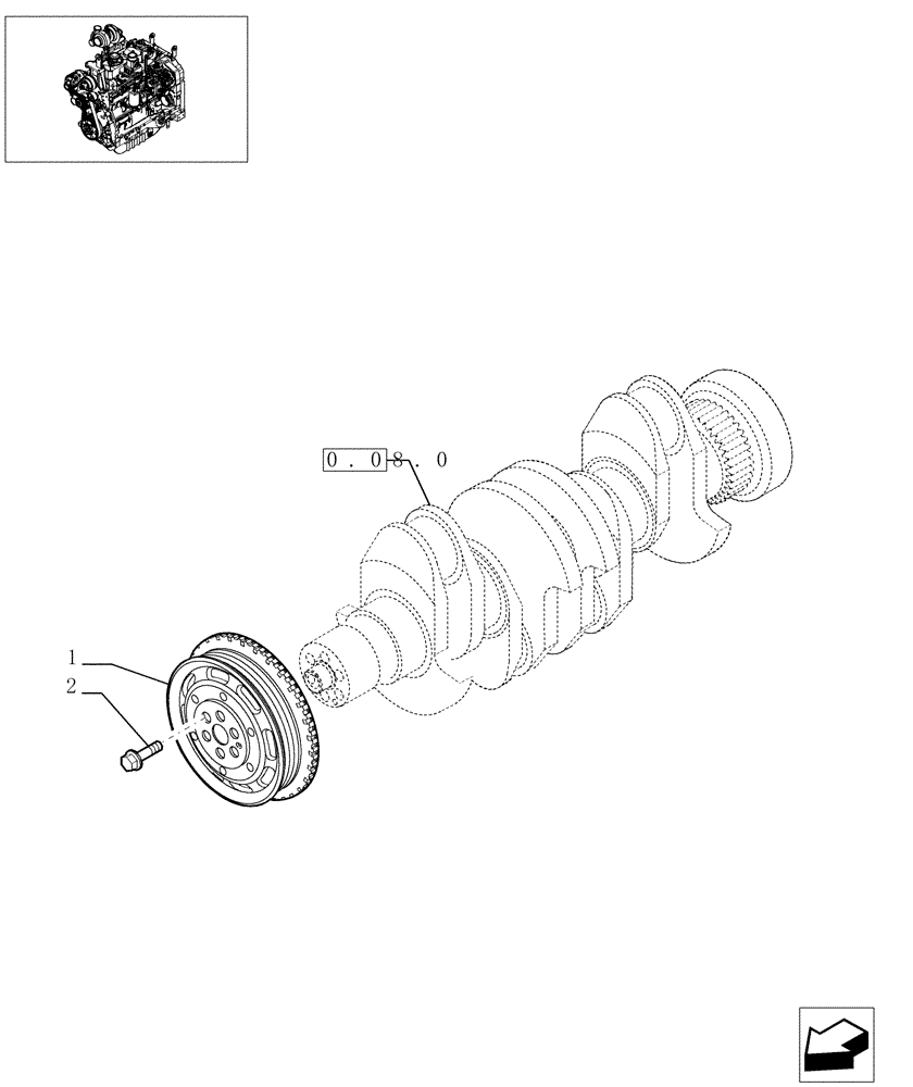 Схема запчастей Case IH JX1080U - (0.08.4) - PULLEY - CRANKSHAFT (01) - ENGINE