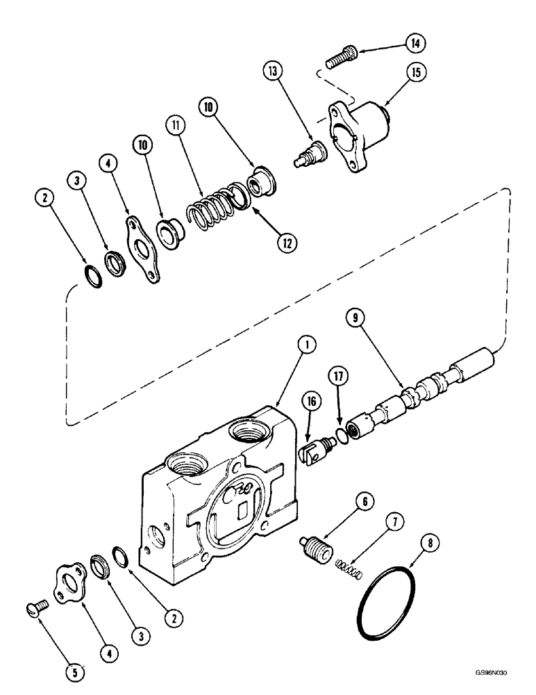 Схема запчастей Case IH L550 - (8-066) - VALVE SECTION (08) - HYDRAULICS