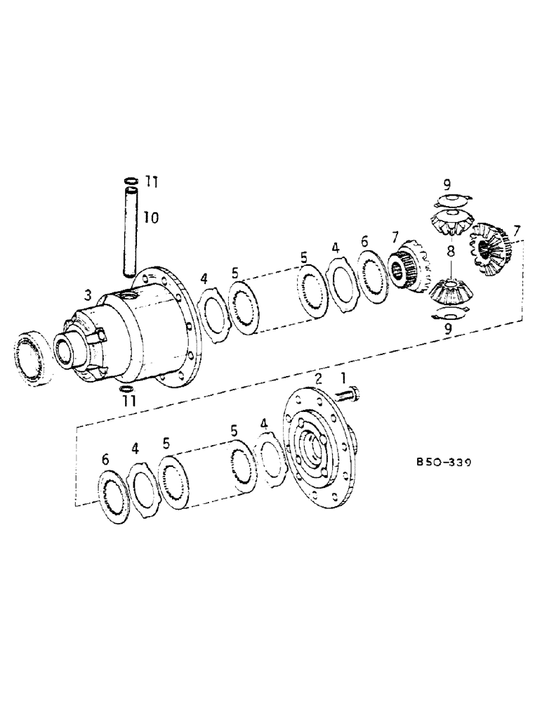 Схема запчастей Case IH 258 - (07-141) - DIFFERENTIAL, 4-WHEEL DRIVE, SELF-LOCKING, Z F 4-WHEEL DRIVE (04) - Drive Train