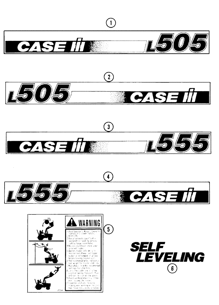 Схема запчастей Case IH L505 - (09-13) - DECALS (09) - CHASSIS/ATTACHMENTS