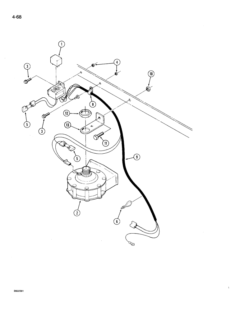 Схема запчастей Case IH 9230 - (4-068) - HORN AND MOUNTING (04) - ELECTRICAL SYSTEMS