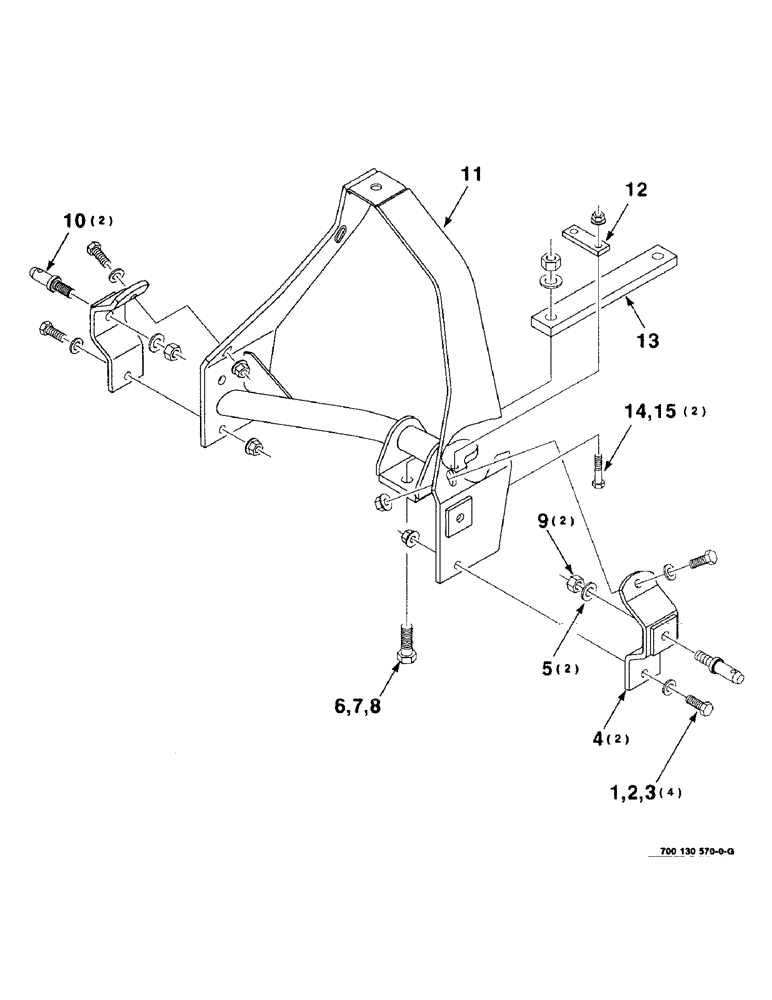 Схема запчастей Case IH 8315 - (7-04) - HITCH ASSEMBLY (09) - CHASSIS