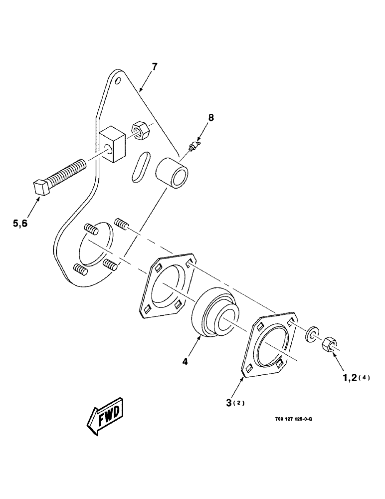 Схема запчастей Case IH 8309 - (5-04) - PIVOT ASSEMBLY, LEFT (58) - ATTACHMENTS/HEADERS