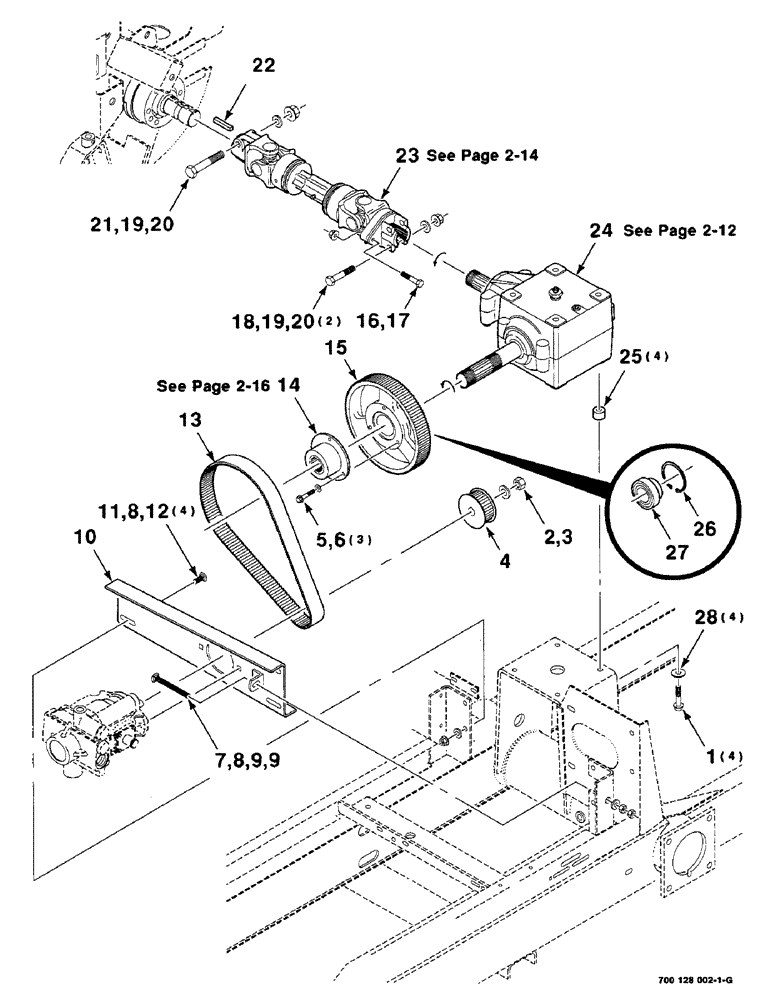 Схема запчастей Case IH 8750 - (2-10) - MAIN DRIVE ASSEMBLY (09) - CHASSIS