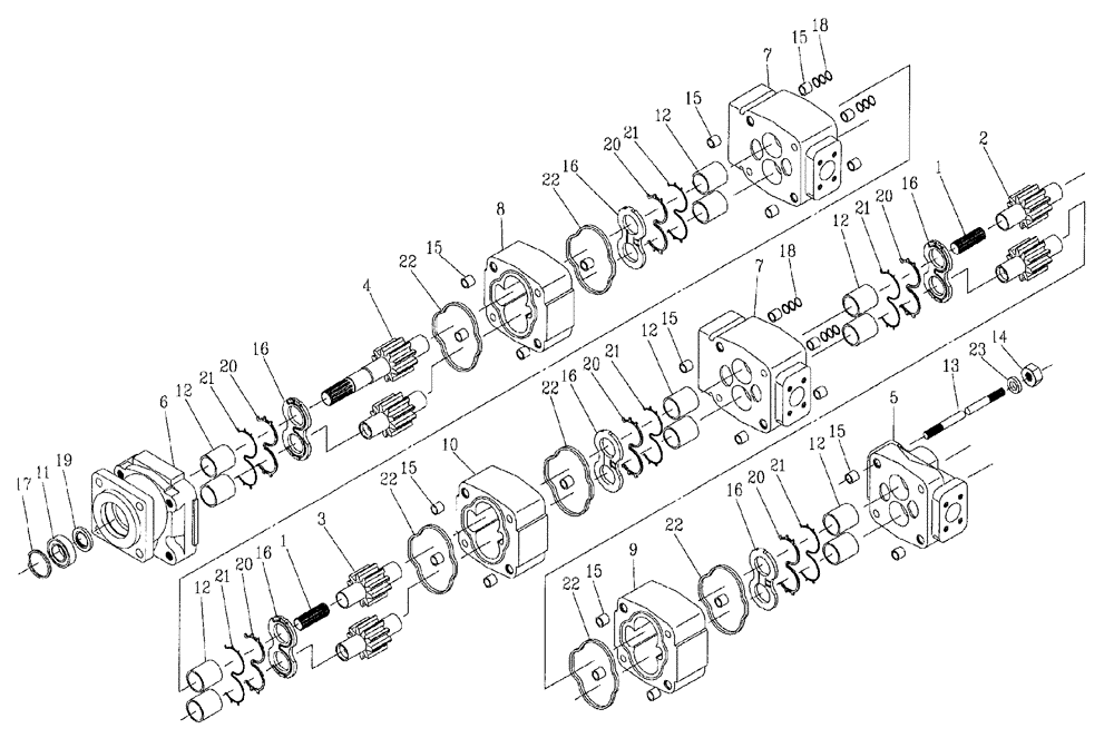 Схема запчастей Case IH 7700 - (B04[06]) - HYDRAULIC PUMP,  COMMERCIAL, 108 Hydraulic Components & Circuits