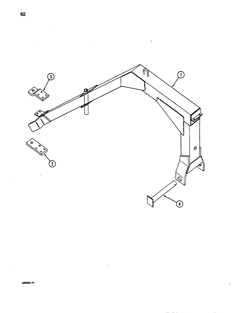 Схема запчастей Case IH 5100 - (062) - TWO DRILL HITCH, HITCH BOOM 