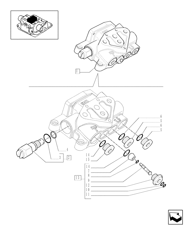 Схема запчастей Case IH MAXXUM 115 - (1.82.7/ D) - INCOMING SIDE PANEL - PARTS COMPONENTS (07) - HYDRAULIC SYSTEM