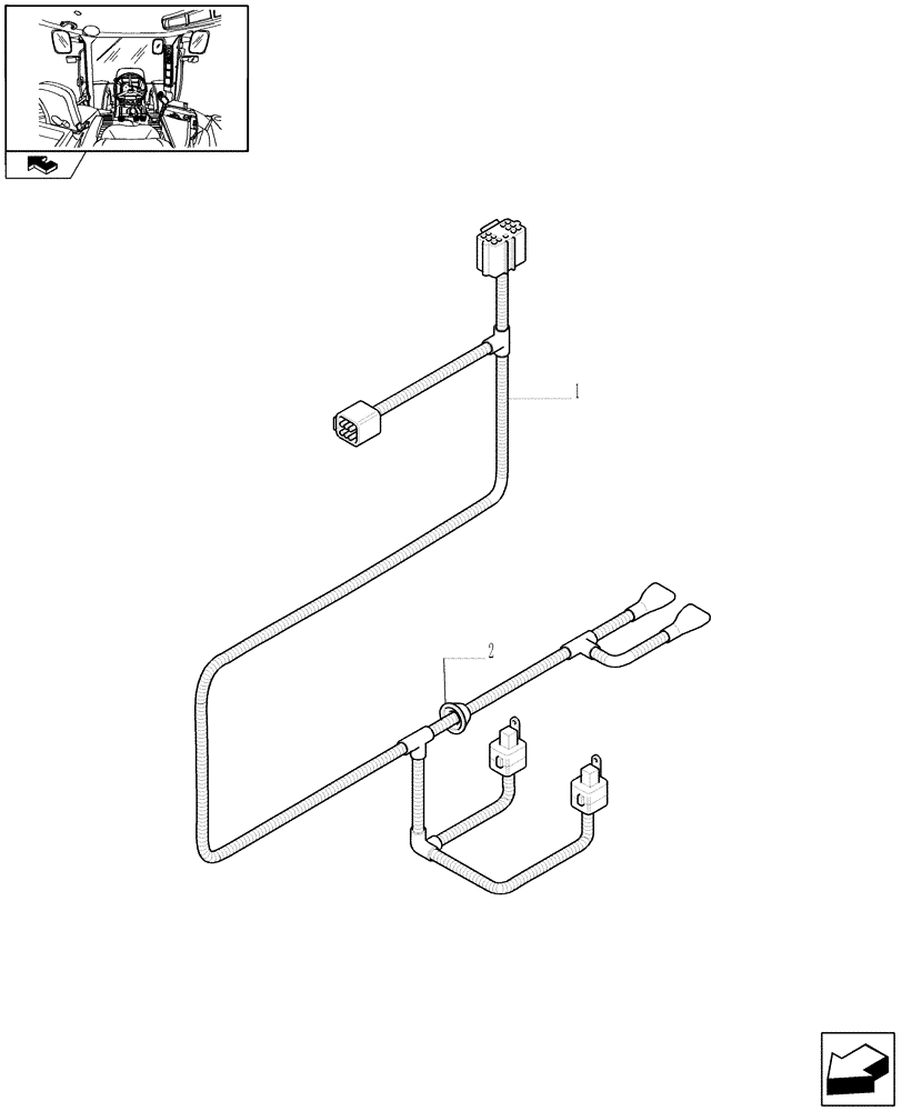 Схема запчастей Case IH MAXXUM 115 - (1.75.4[12]) - ELECTRONIC PTO CONTROL HARNESS (06) - ELECTRICAL SYSTEMS