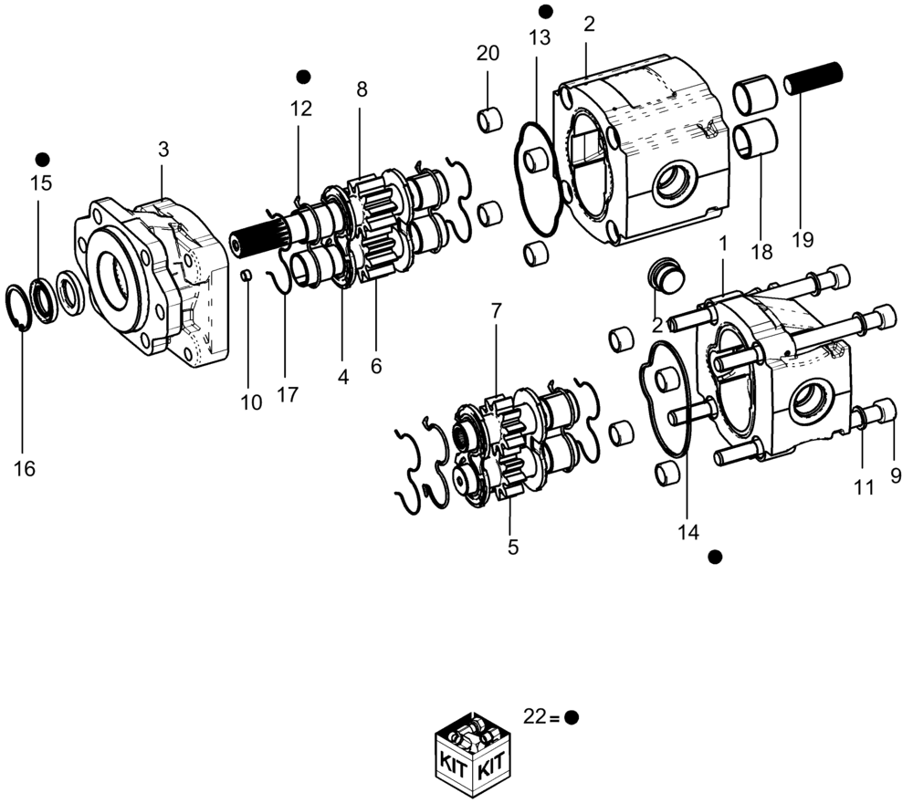 Схема запчастей Case IH 1240 - (35.220.02[02]) - PUMP 36 GPM CASAPPA, 87690666 (25) - FRONT AXLE SYSTEM