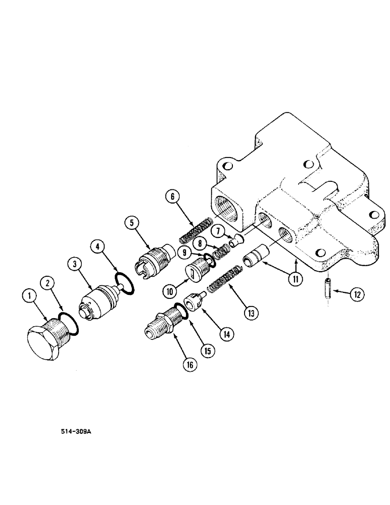 Схема запчастей Case IH 248 - (8-736) - UNLOADING AND FLOW CONTROL VALVE (08) - HYDRAULICS