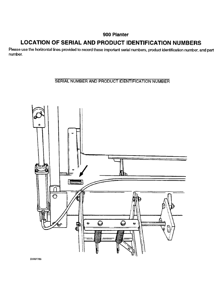 Схема запчастей Case IH 900 - (1-2) - LOCATION OF SERIAL AND PRODUCT IDENTIFICATION NUMBERS (00) - PICTORIAL INDEX