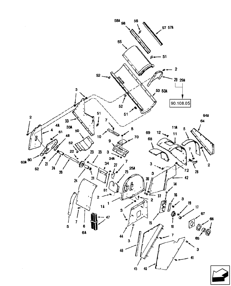 Схема запчастей Case IH 2577 - (80.101.29) - GRAIN ELEVATOR HEAD, INCLINED (80) - CROP STORAGE/UNLOADING