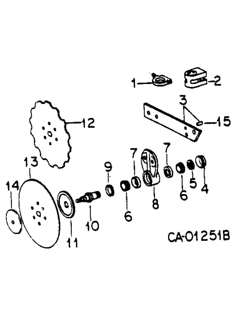 Схема запчастей Case IH 155 - (AQ-4) - SIDE ARM ROLLING COLTERS 