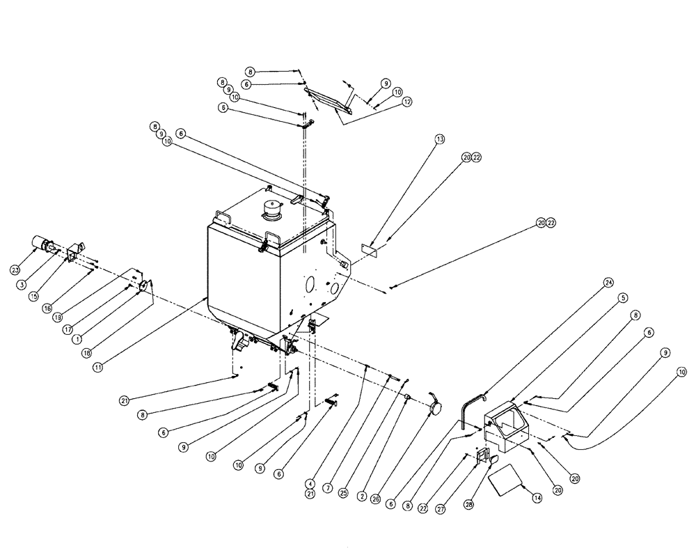 Схема запчастей Case IH FLX810 - (02-002) - PARTS GROUP, DOUBLE BIN, RH, 37 CU. FT Bin Group