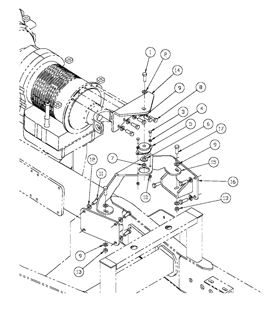 Схема запчастей Case IH FLX4375 - (03-004) - TRANSMISSION MOUNTING (FLX 4300, FLX 4330 W/CAT 3208 OR JD6081 ENGINE AUTO) (03) - TRANSMISSION