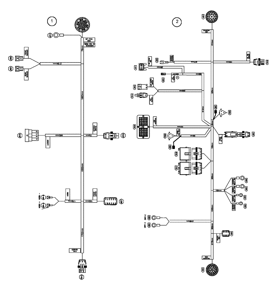 Схема запчастей Case IH SPX4410 - (12-014[02]) - HARNESSES (06) - ELECTRICAL