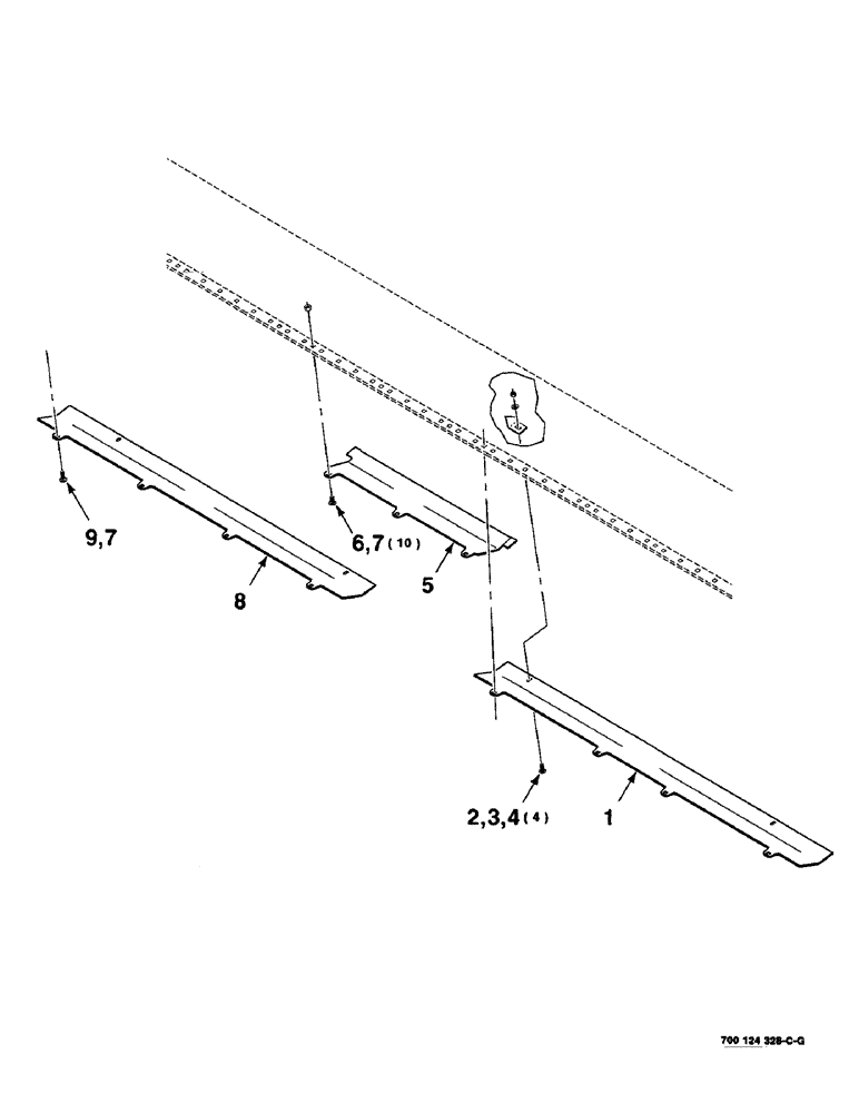 Схема запчастей Case IH 8840 - (7-12) - WEAR PLATE ASSEMBLIES (16 FOOT) (S.N. CFH0032227 AND LATER) (58) - ATTACHMENTS/HEADERS