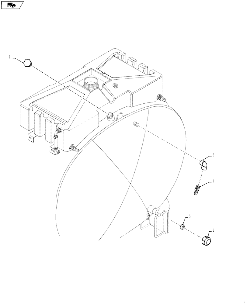 Схема запчастей Case IH 4430 - (40.912.04) - REAR PRODUCT TANK PLUMBING, RINSE (40 ) - PLUMBING