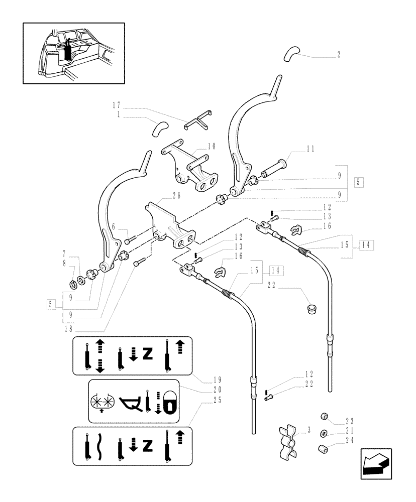 Схема запчастей Case IH MXU115 - (1.96.2/07) - (VAR.354/1) 4 (EDC) CONTROL VALVES WITH TRAILER BRAKE VALVE (ITALY) - CONTROL VALVE CONTROL (10) - OPERATORS PLATFORM/CAB