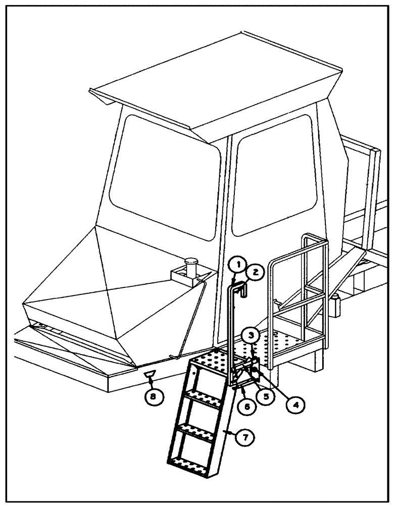 Схема запчастей Case IH PATRIOT NT - (04-012) - LADDER ASSEMBLY Suspension & Frame