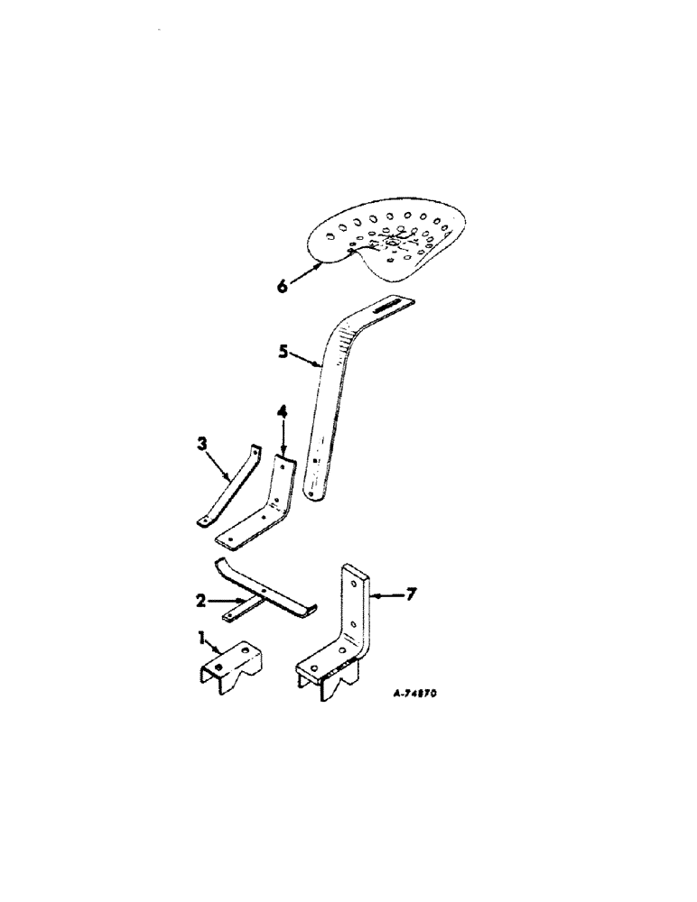 Схема запчастей Case IH 184 - (H-22[A]) - SEAT ATTACHMENT, FOR REAR MOUNTED 2-1/4 OR 2-1/2 SQ. TOOL BAR 