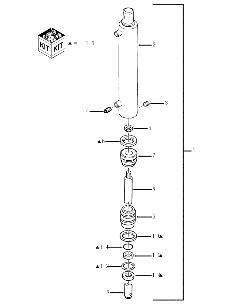 Схема запчастей Case IH DCX101 - (35.100.01[03]) - HYDRAULIC CYLINDER, LIFT, SLAVE, PRIOR TO PIN HCA0006156 (STEEL ROLLS) OR HCA0006052 (RUBBER ROLLS) (35) - HYDRAULIC SYSTEMS