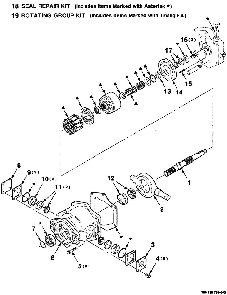 Схема запчастей Case IH 8870 - (08-20) - HYDRAULIC MOTOR ASSEMBLY - LEFT (35) - HYDRAULIC SYSTEMS