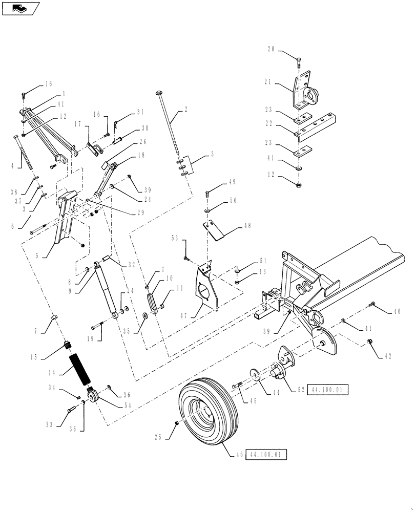 Схема запчастей Case IH 2015 - (60.220.19) - MAIN FRAME MOUNTING ASSEMBLY, RAKE-UP (60) - PRODUCT FEEDING