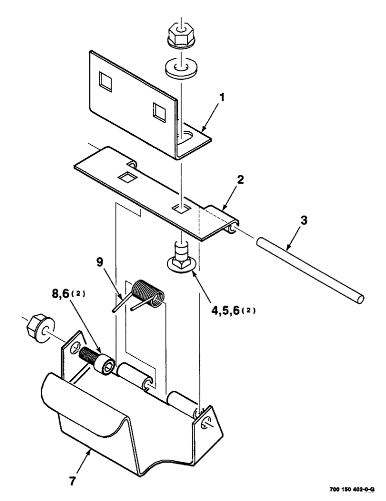 Схема запчастей Case IH SC412 - (7-36) - LATCH ASSEMBLY (09) - CHASSIS