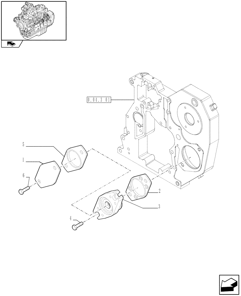 Схема запчастей Case IH F4GE9684R J602 - (0.35.0) - POWER TAKE OFF (2853143) 