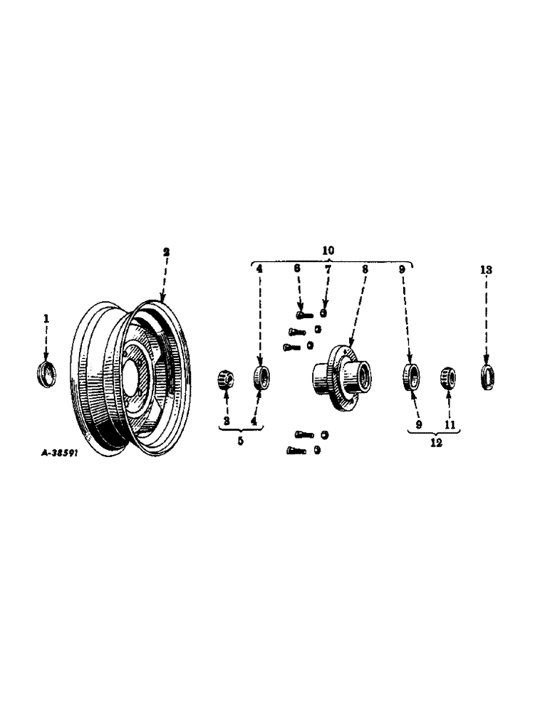 Схема запчастей Case IH VARIOUS - (B-046) - WHEELS AND BEARINGS 