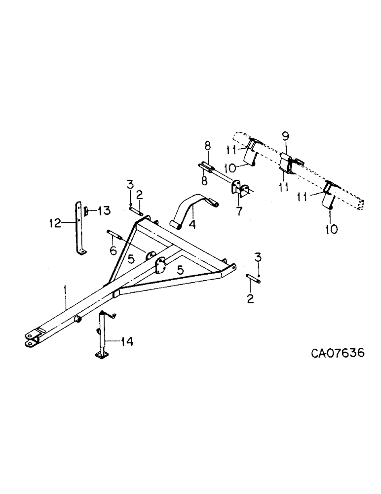 Схема запчастей Case IH 415 - (B-05) - HITCH AND TRANSPORT LEVELER, UNITS A THRU E 