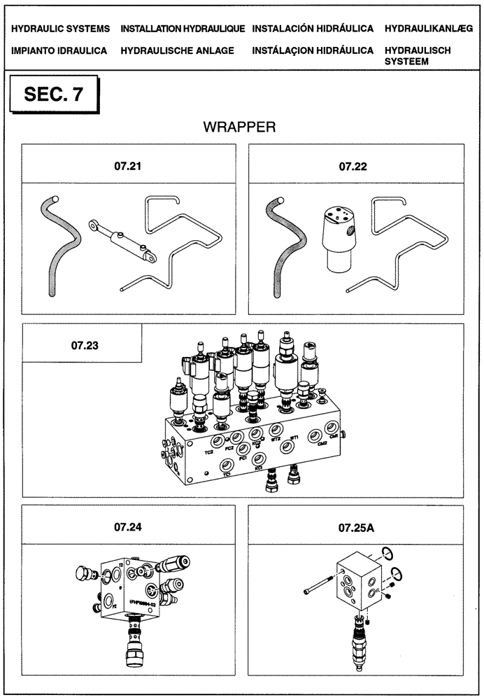 Схема запчастей Case IH RBX341 - (07.00A[01]) - SECTION LIST 7 - HYDRAULIC SYSTEMS (07) - HYDRAULIC SYSTEM