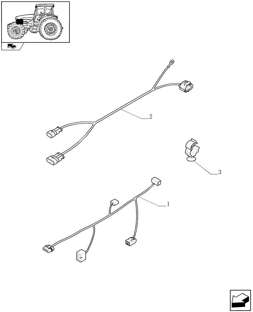 Схема запчастей Case IH FARMALL 85U - (1.75.3/02[02]) - ELECTRICALLY CONTROLLED BATTERY ISOLATOR - HARNESS - D6458 (VAR.330798) (06) - ELECTRICAL SYSTEMS